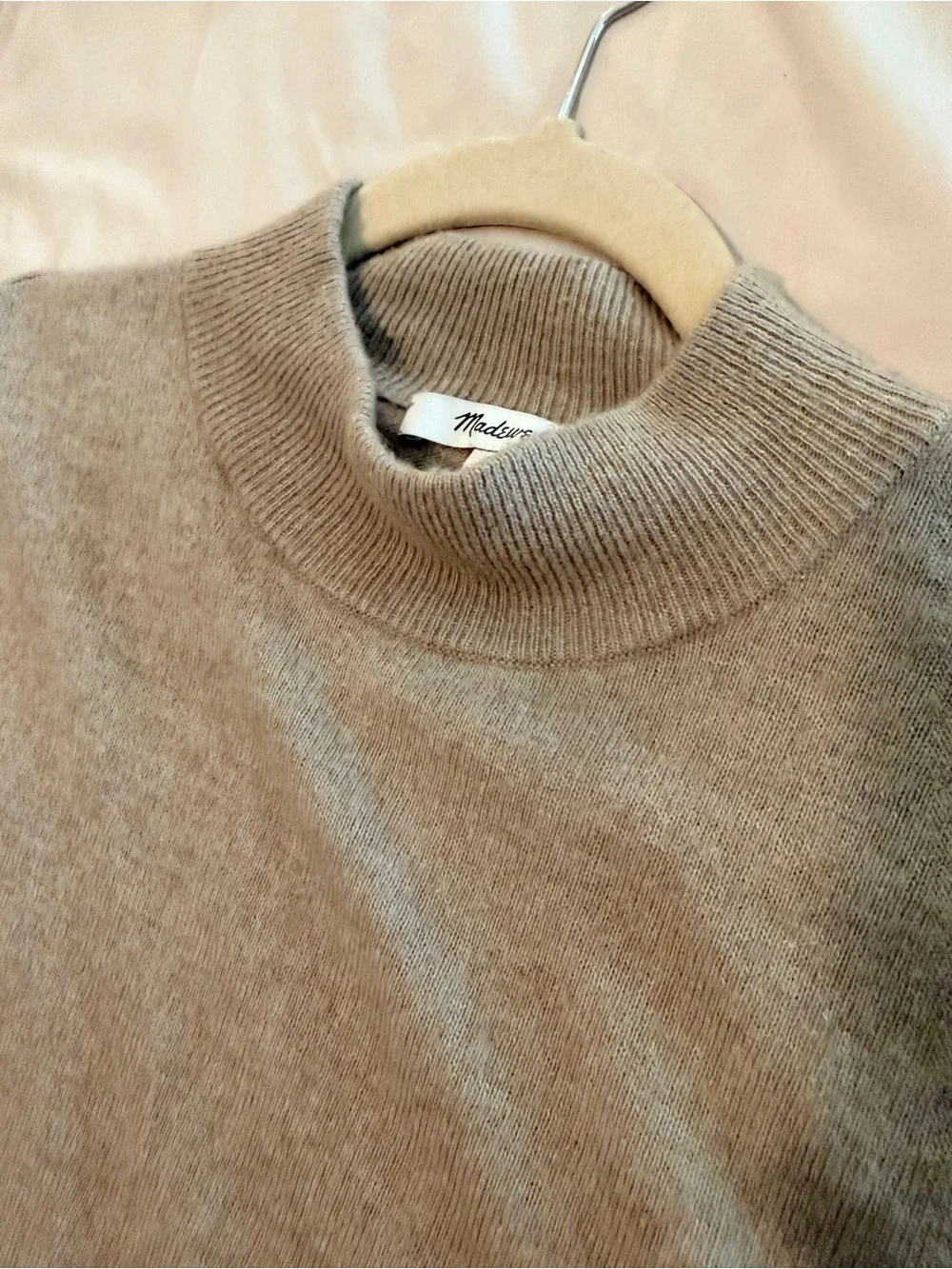 Madewell Women’s Turtleneck Sweater in Light Taupe